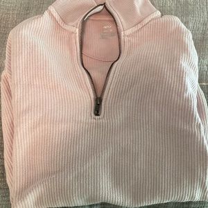 American Eagle oversized quarter zip ribbed sweater size XXS
